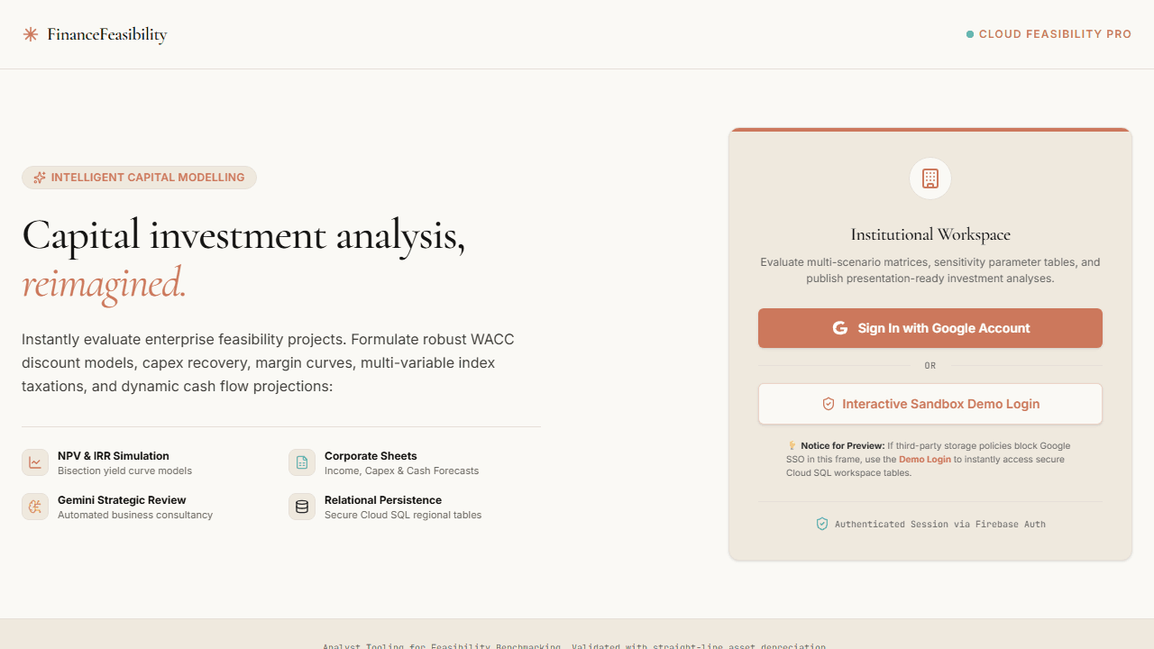 Finance Feasibility — AI-Powered Investment Analysis Platform preview