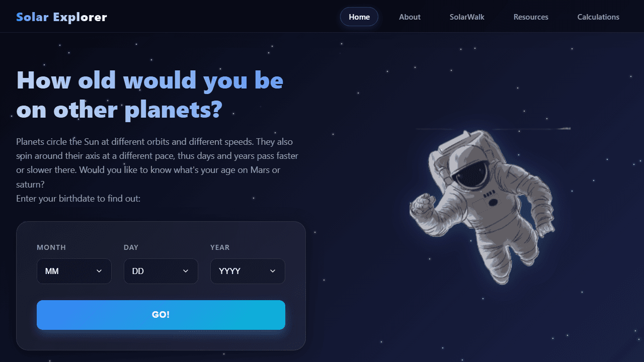 Universe Interactive Website preview